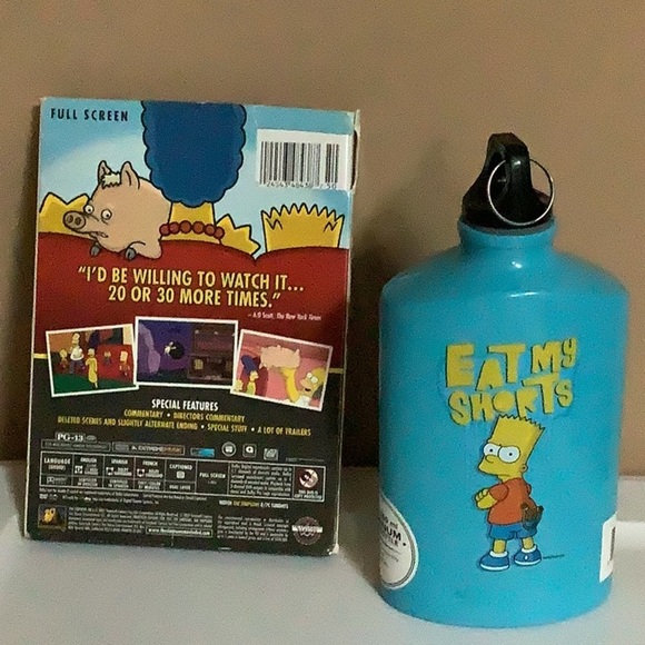 The Simpsons Mpvie Preloved and Bart Simpson Metal Canteen - Picture 2 of 6